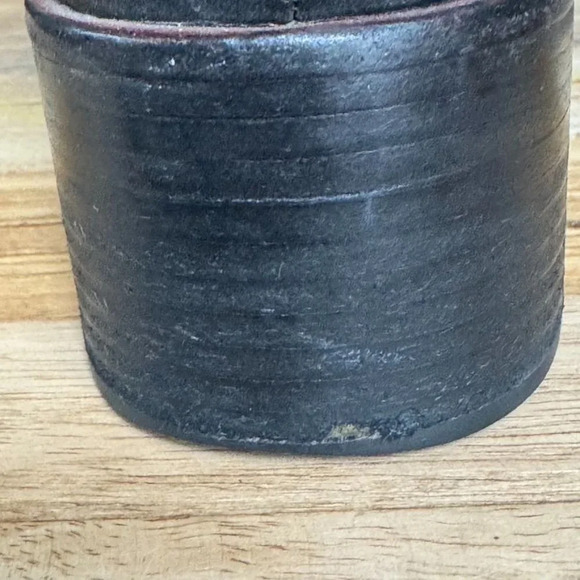 Coach Black Leather White Shearling Silver Hardware Zip Moto Biker Boot Size 7 - Picture 17 of 17